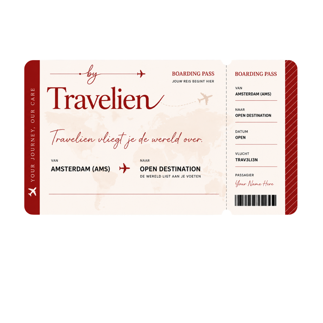 Travelien boarding pass — jouw reis begint hier